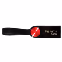 فلش مموری 16گیگ  Verity مدل V815 ضد ضربه بدنه فلزی بند دار با گارانتی مادام العمردال