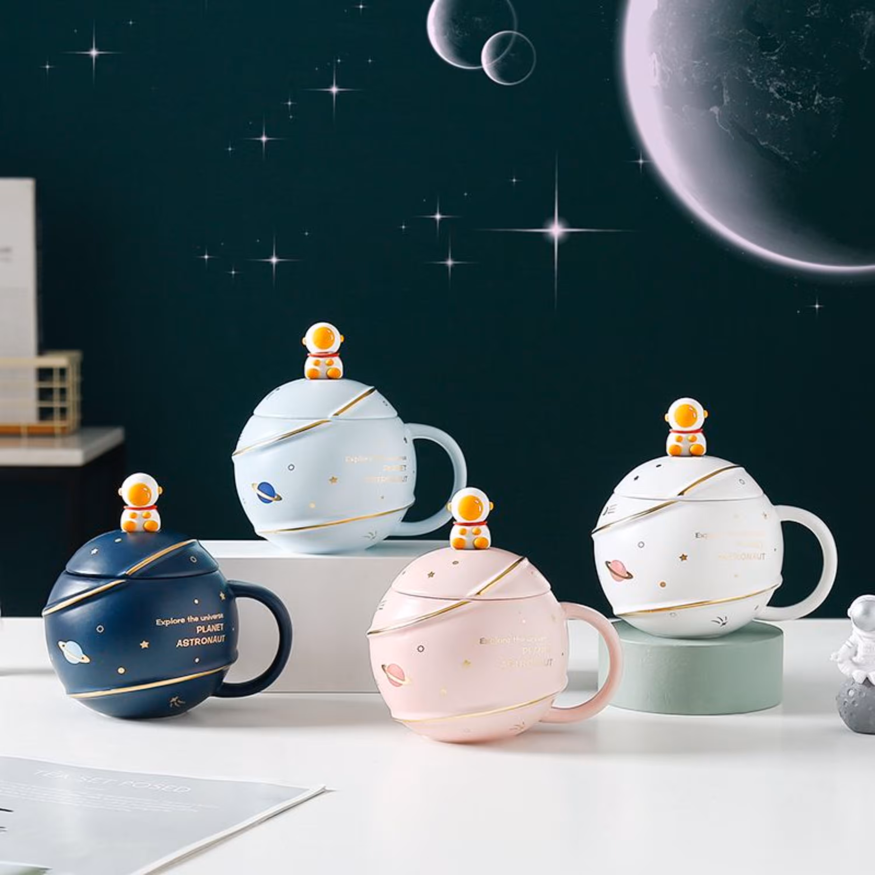 ماگ سرامیکی 400 میلی لیتری طرح گلکسی