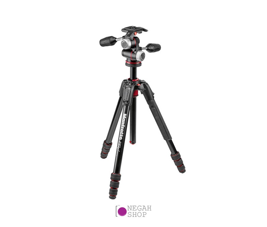 سه پایه دوربین مانفروتو Manfrotto MT190GOA4TB-3W به همراه هد Manfrotto MH804 3-Way