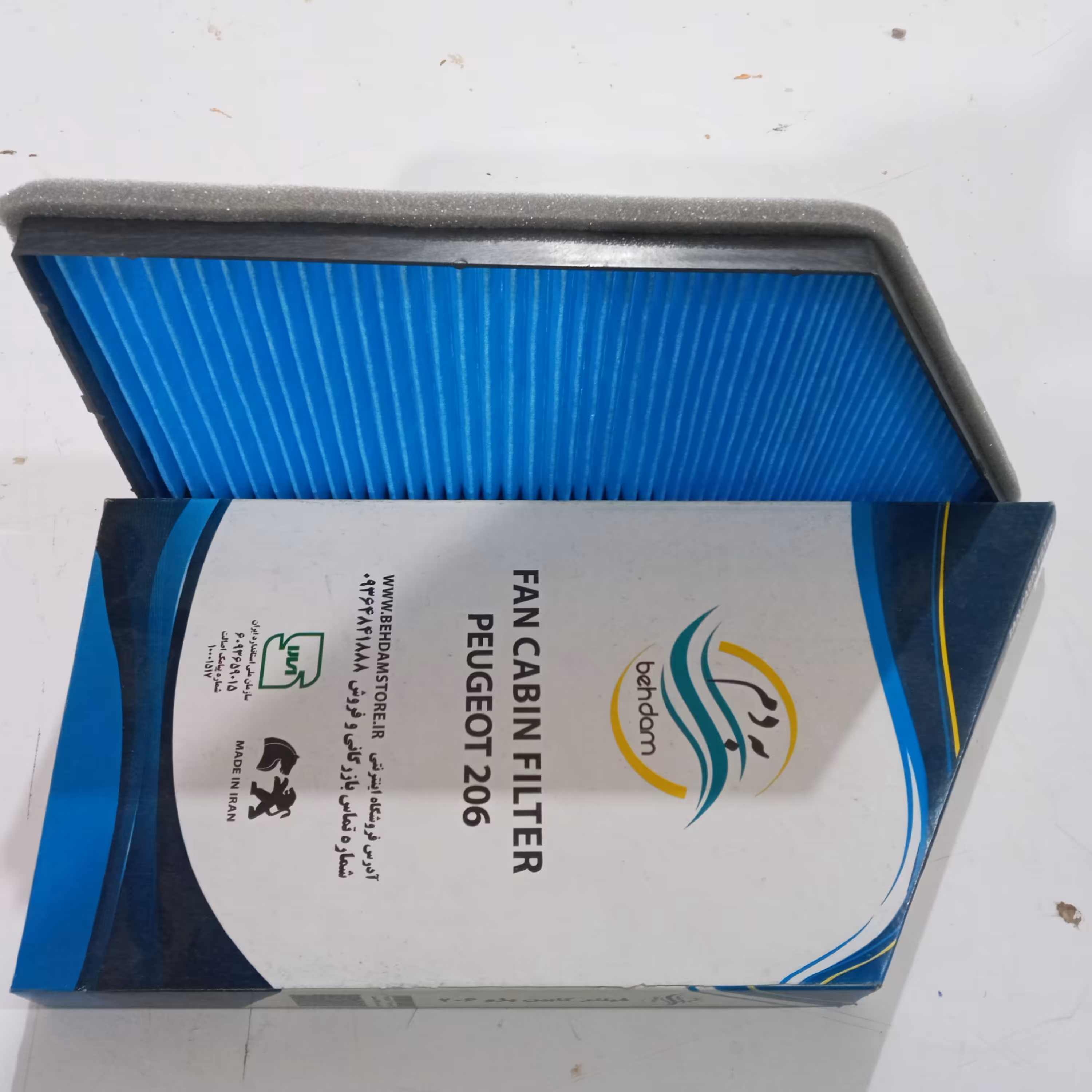 فیلتر کابین پژو 206، مناسب برای انواع اتاق پژو 206 اس دی برند شرکتی به دم