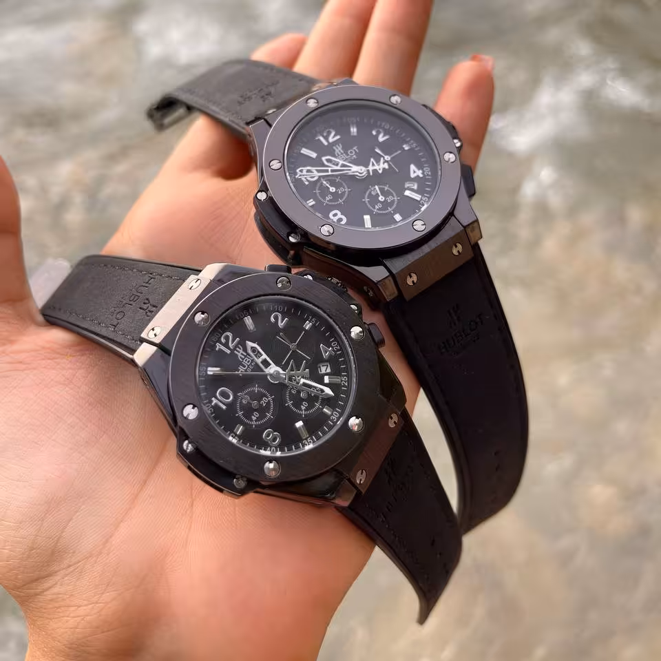 ساعت تک و ست هابلوت 3 موتوره مشکی