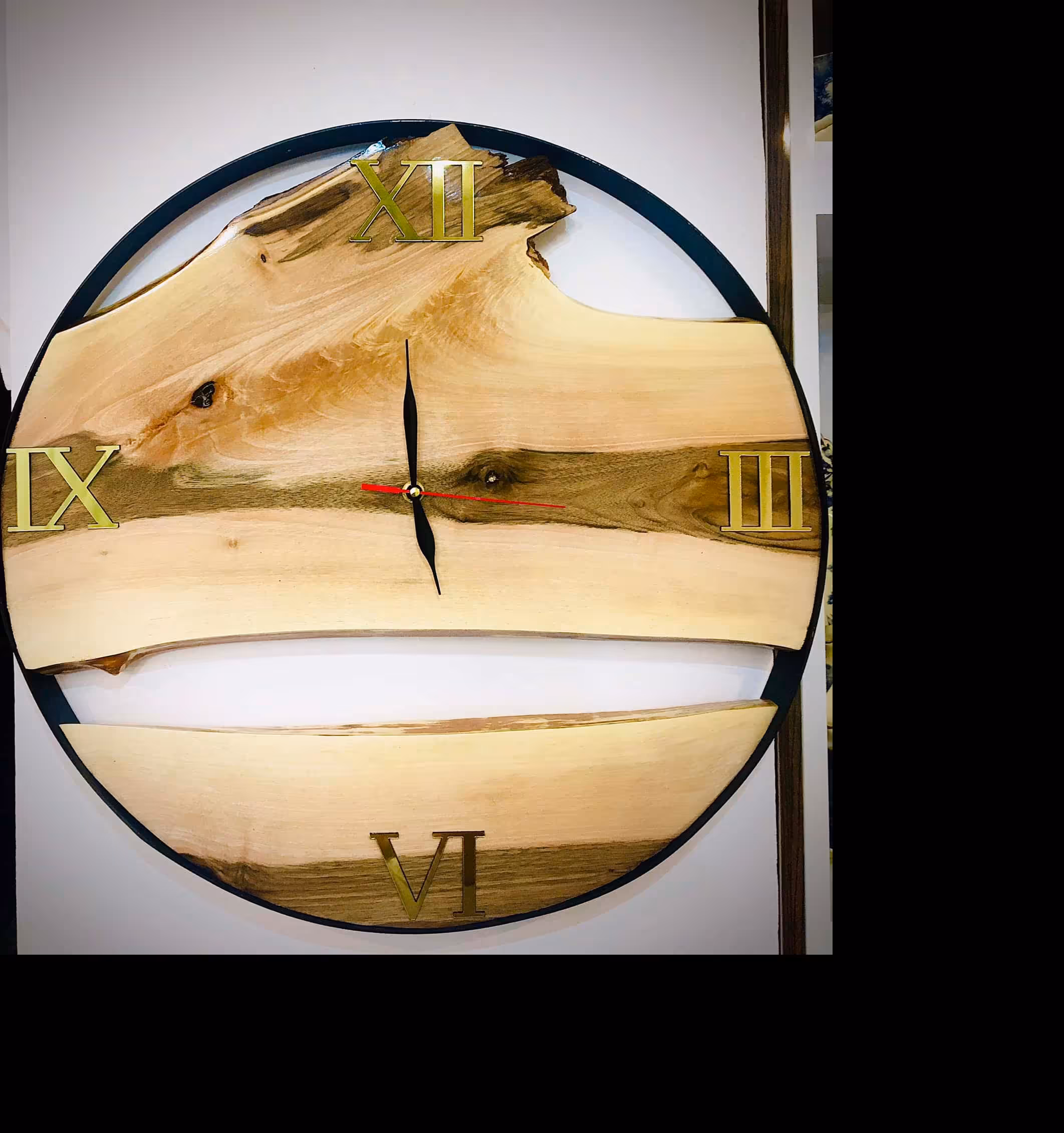 ساعت چوبی ساعت دیواری ساعت روستیک