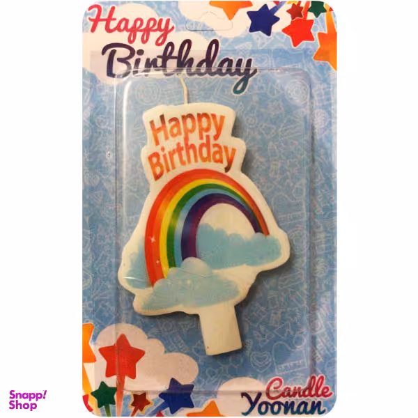 شمع تولد یونان طرح رنگین کمان