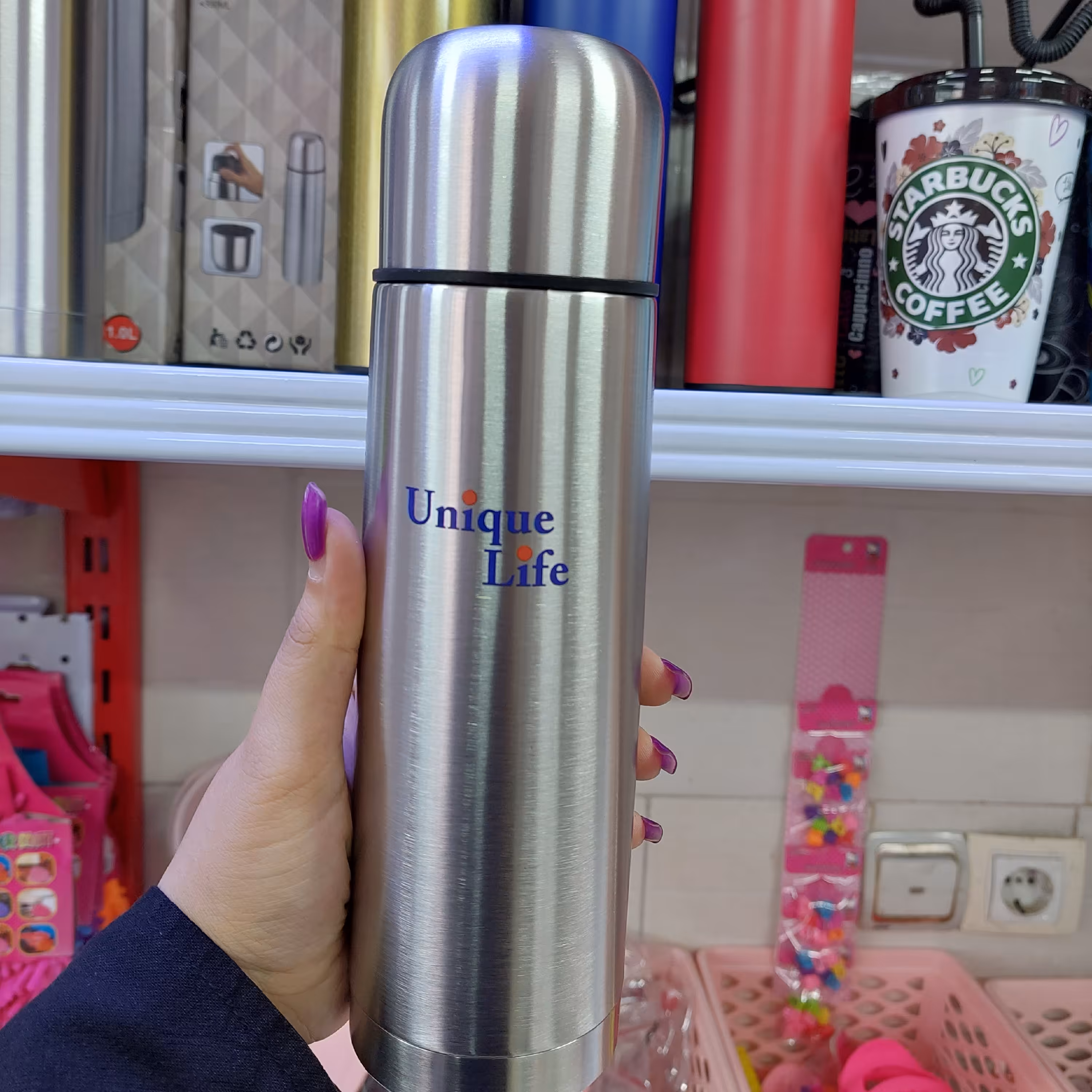 فلاسک نیم لیتری استیل یونیک با کیف