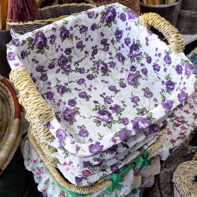 جای نان حصیری مستطیلی