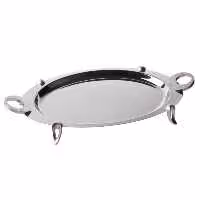 سینی استیل حلقه نگین طرح بیضی