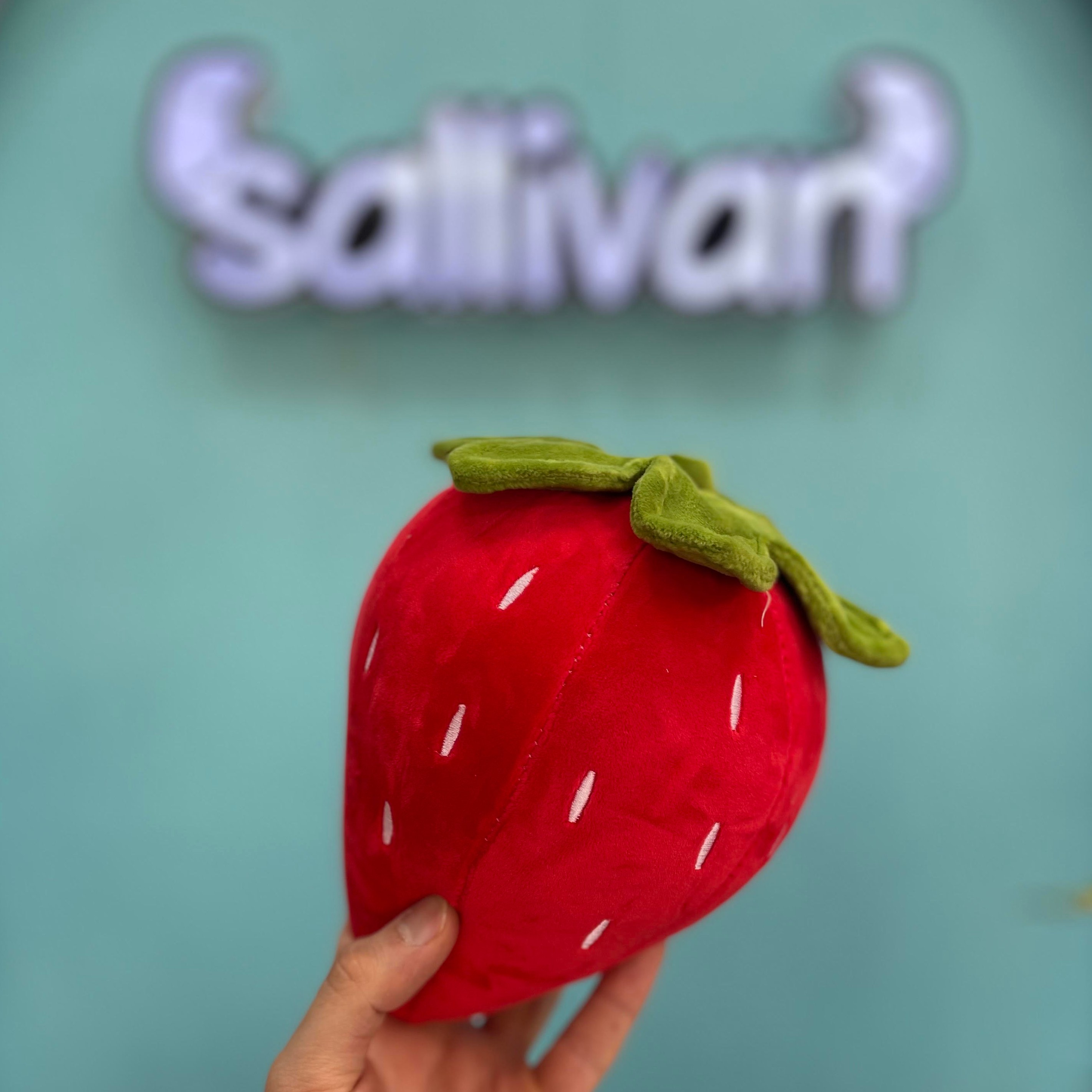 عروسک توت فرنگی پولیشی پارچه نانو در دو رنگ