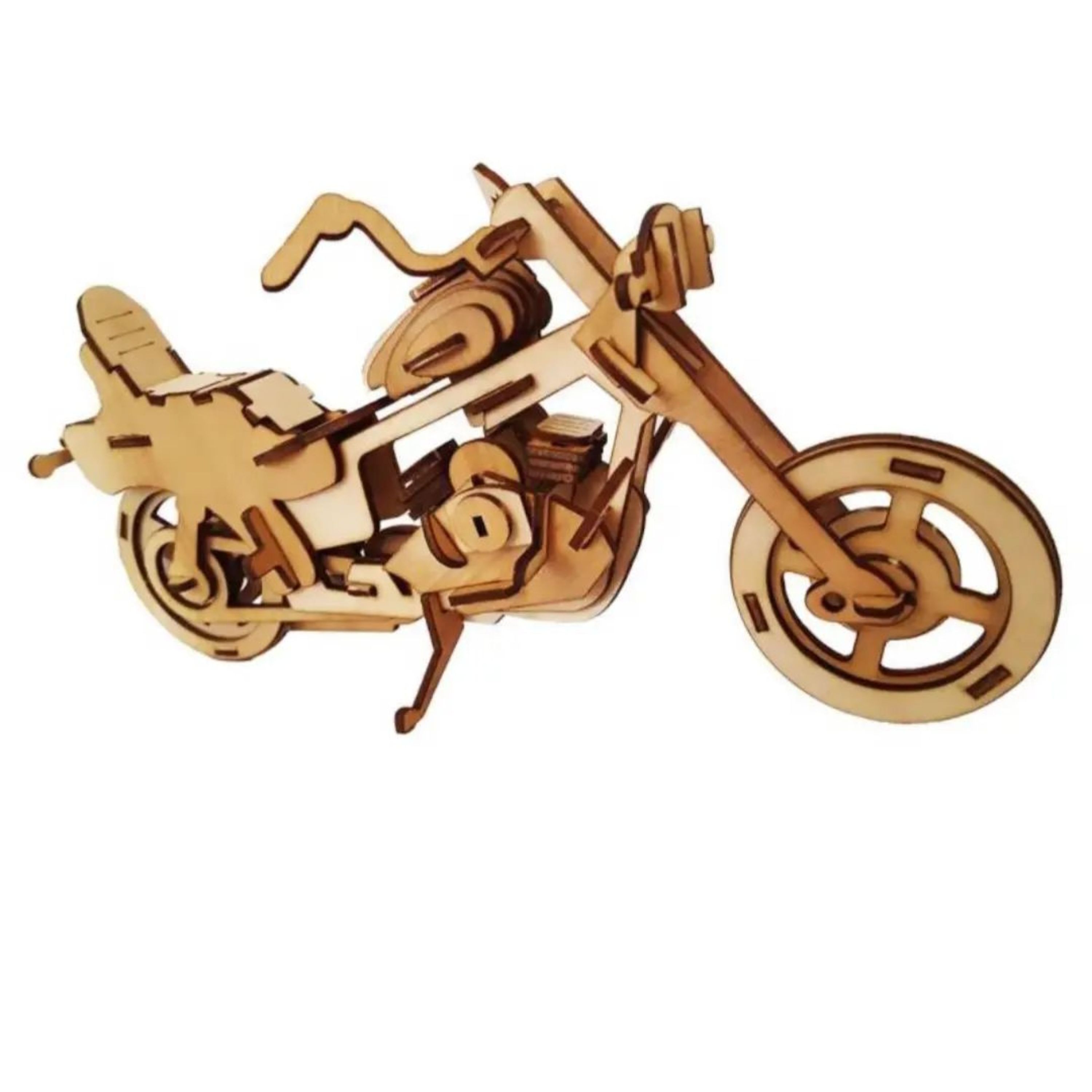 پازل سه بعدی چوبی موتورسیکلت با جزییات و زیبا محکم و سبک