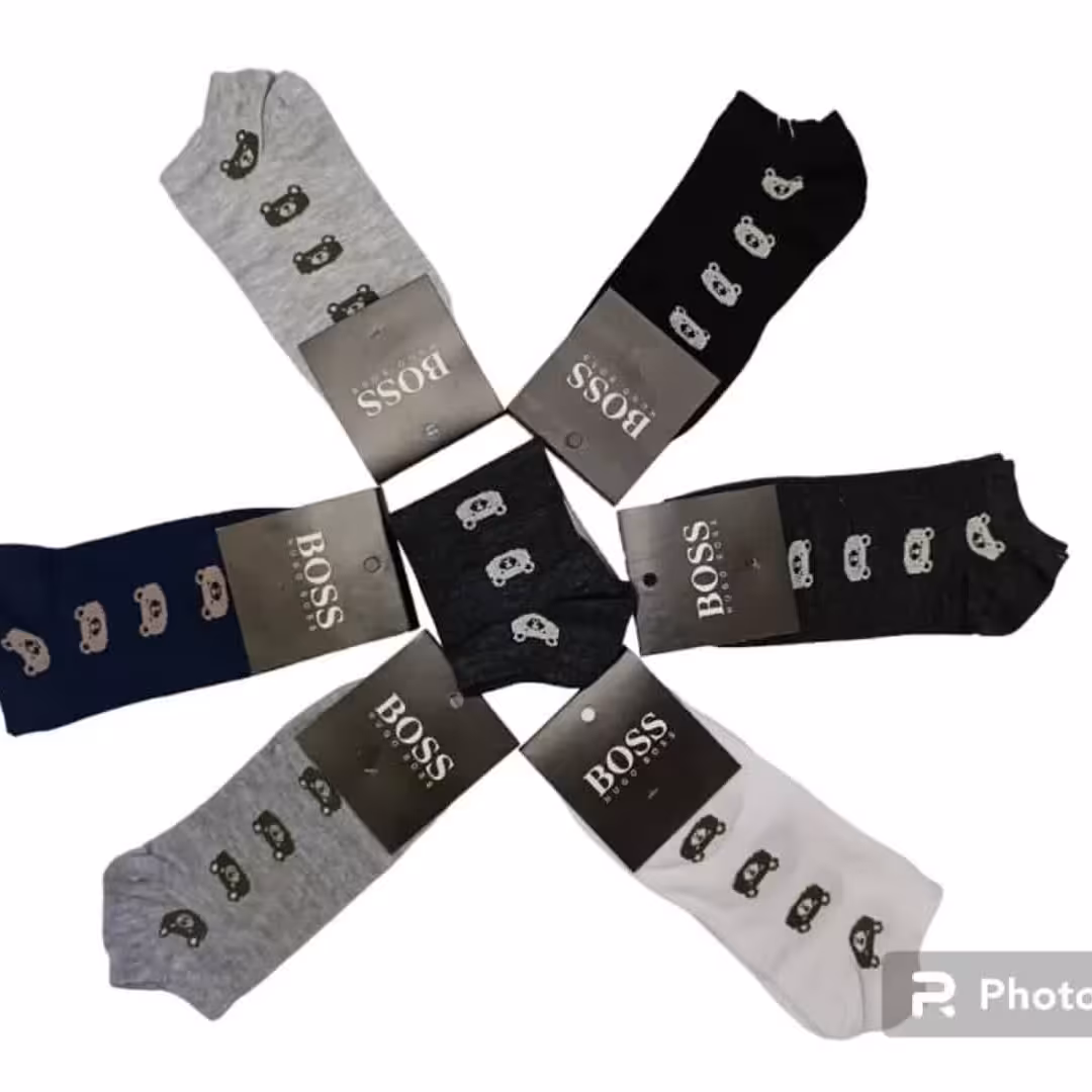 جین 12 عددی جوراب مدل خرسی بالا قوزکی رنگ بندی داخل جین