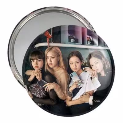 آینه جیبی خندالو مدل گروه بلک پینک Black Pink کد 14563