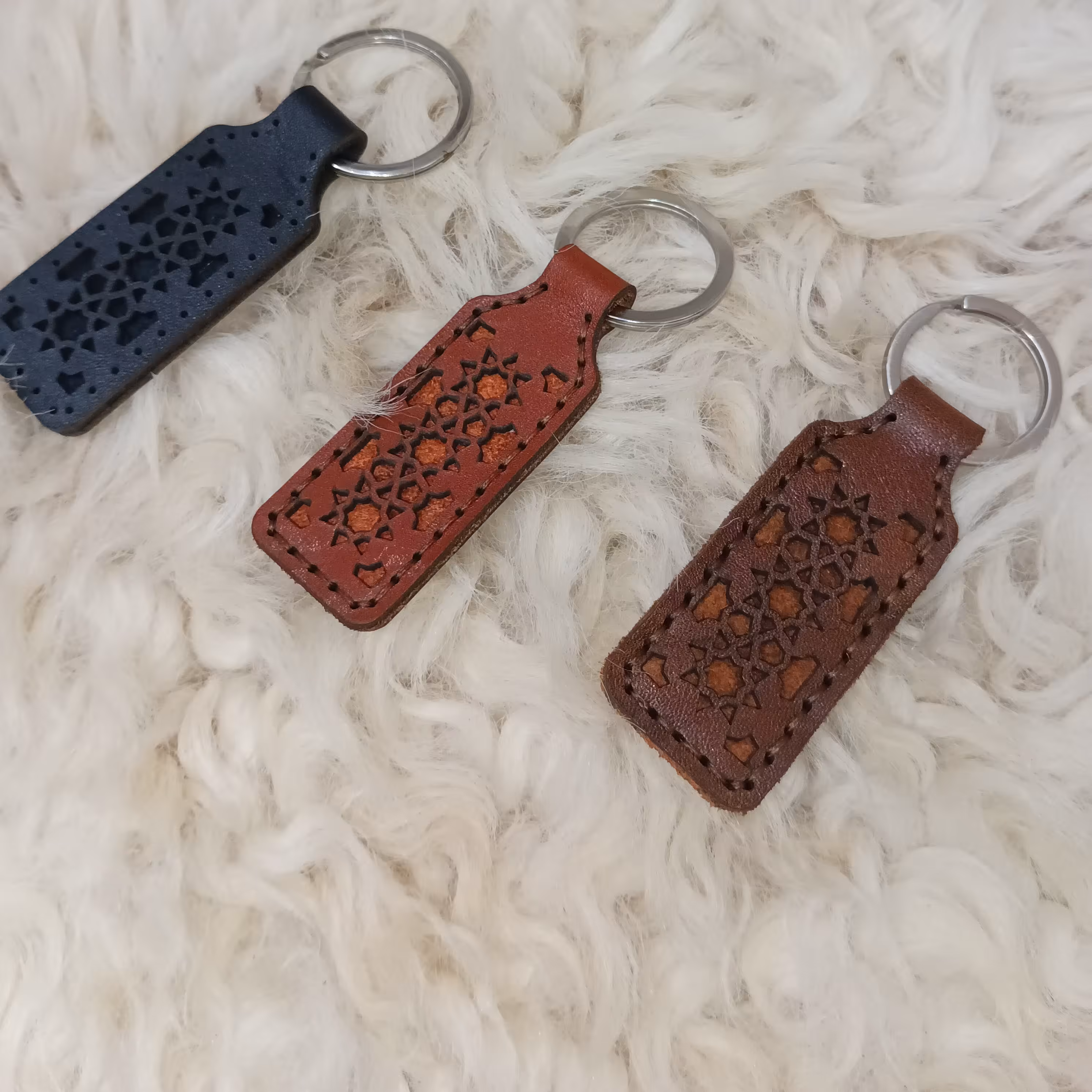 جاکلیدی چرم طبیعی گاوی