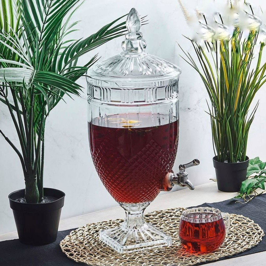 کلمن شیشه ای 5.5 لیتری پایه دار