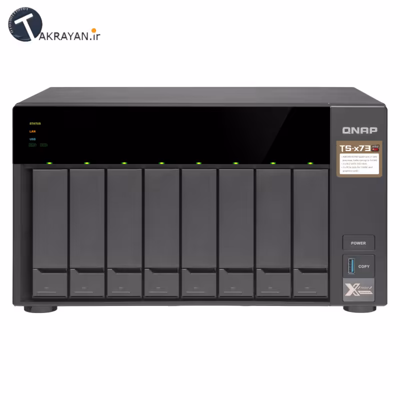 قیمت خرید NAS / ذخیره ساز تحت شبکه کیونپ QNAP TS-873 | Ram 8GB