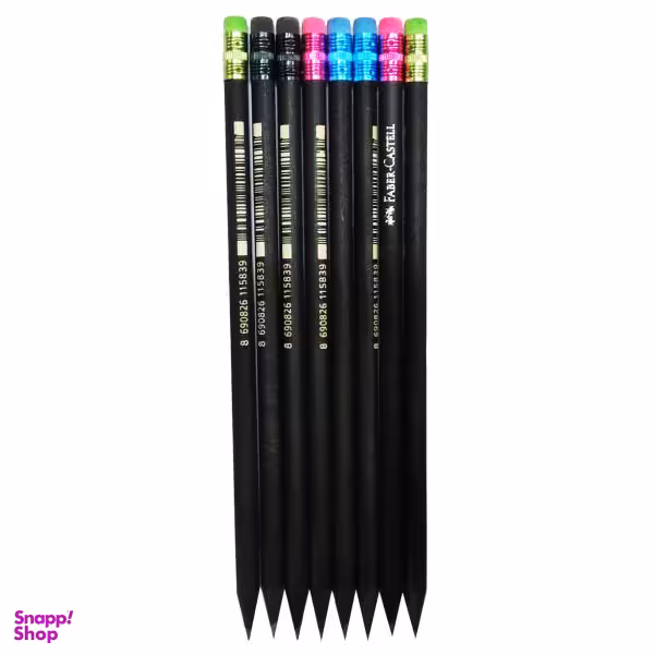 مداد مشکی فابر کاستل (Faber Castell) کد 20 بسته 6 عددی