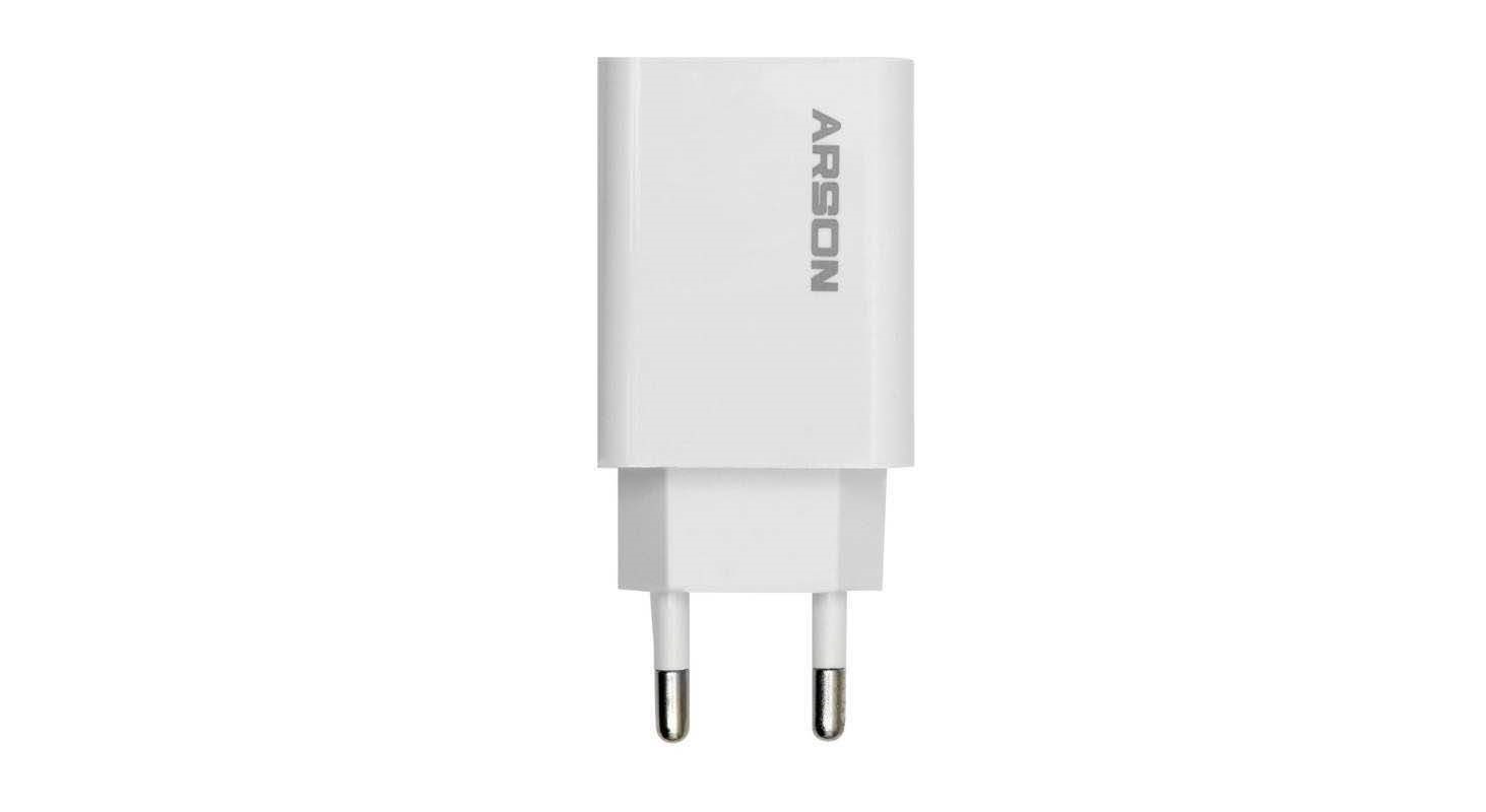 شارژر دیواری آرسون مدل AN-37 به همراه کابل تبدیل Micro USB / لایتنینگ/ USB-C