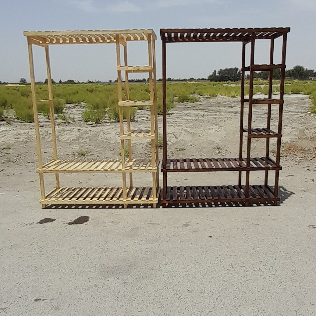 رگال لباس چوبی مستطیلی باکس دار