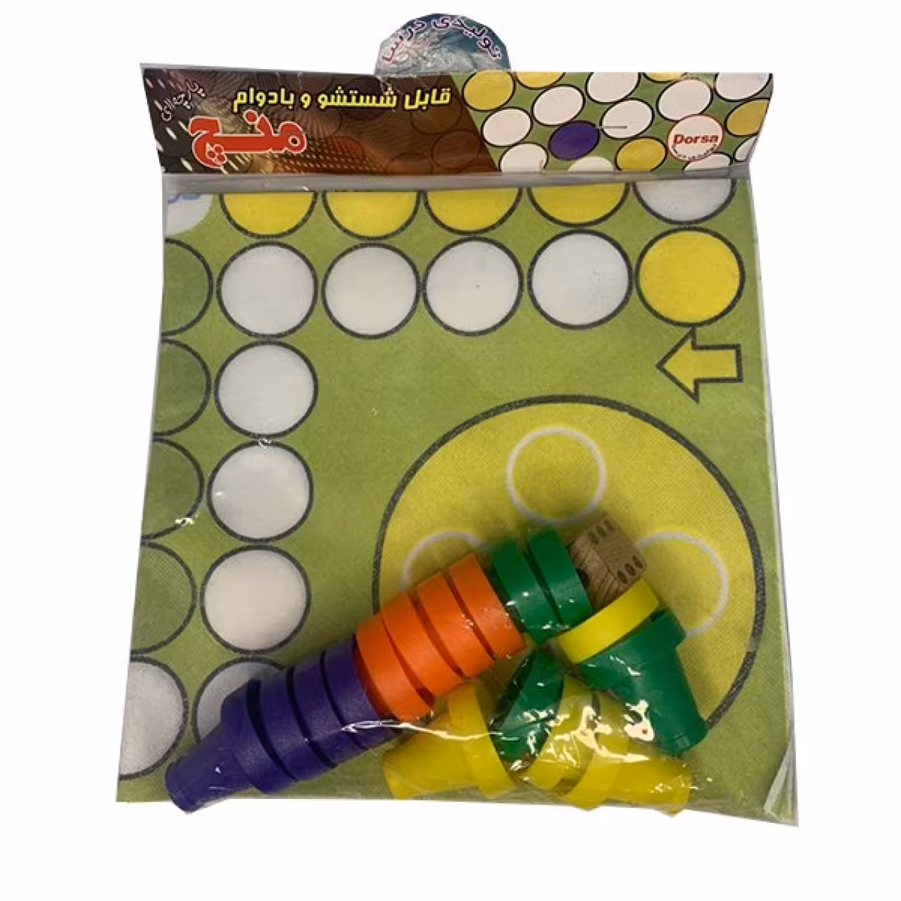 بازی فکری طرح منچ و مارپله پارچه ای قابل شستشو مدل درسا