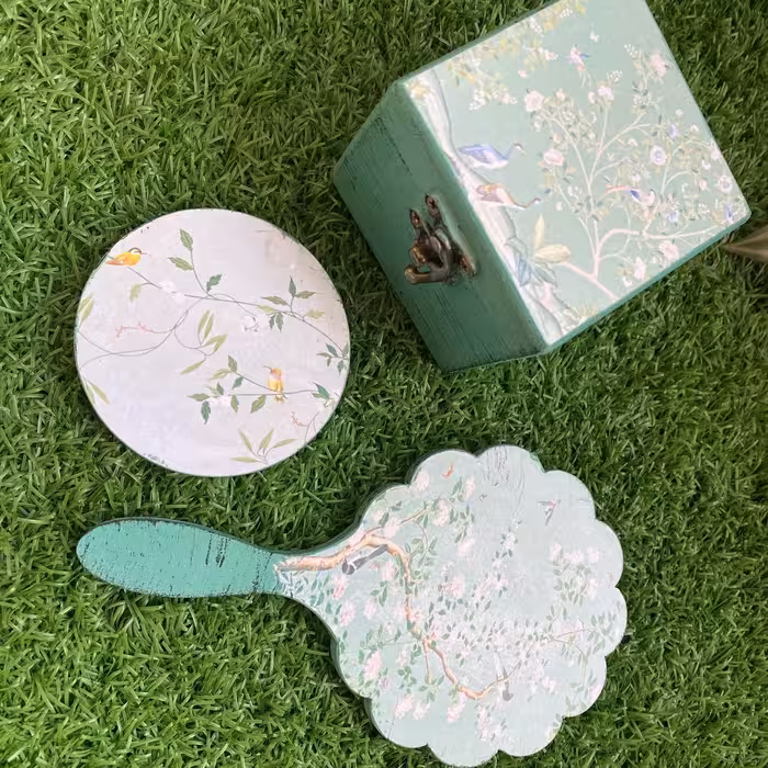 ست جعبه و آیینه چوبی باغ بهشت