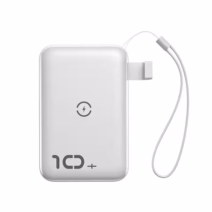 پاور بانک بی سیم باسئوس Baseus Mini S Bracket 10W Wireless Charger Power bank 10000mAh 18W White