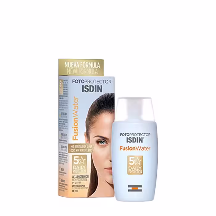 ضدآفتاب بی رنگ ایزدین فیوژن واتر Isdin Fusion Water SPF50 حجم 50 میلی لیتر