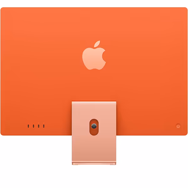 آی‎ مک 24 اینچ پردازنده 8 هسته ای M1 گرافیک 8 هسته ای 8 گیگابایت Ram ظرفیت 512 گیگابایت SSD نارنجی Z133 - Hiapple.ir