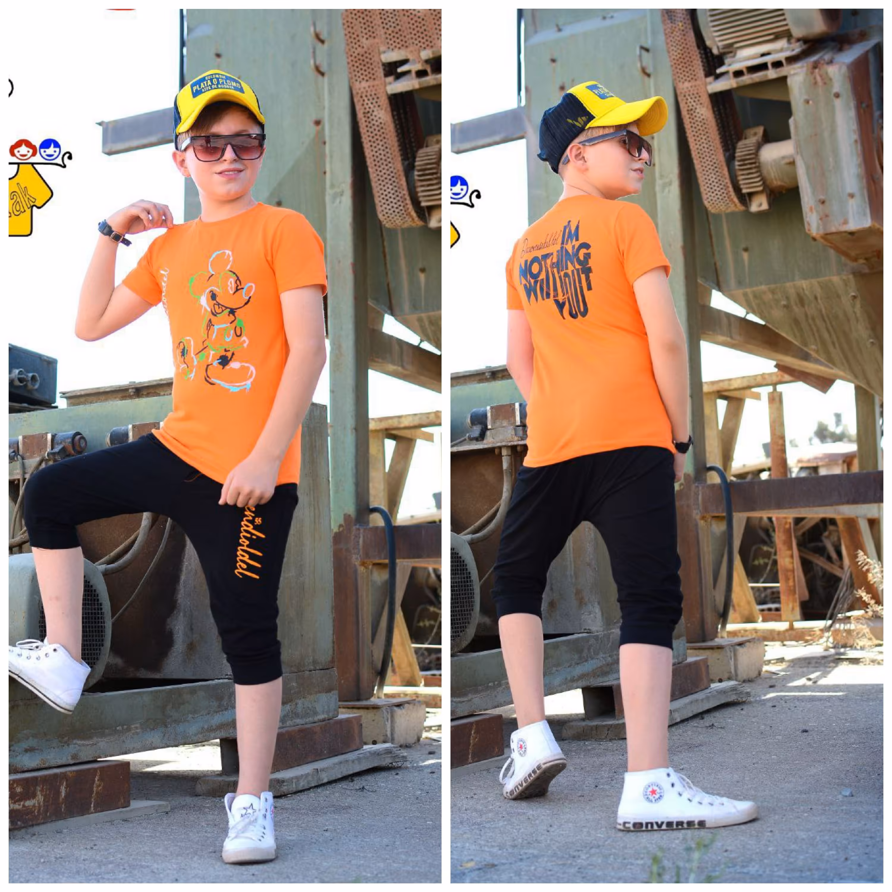 لباس اسپرت دخترو پسر- لباس کودک-  ست کیفیت عالی اسپرت رنگهای جذاب سایز 50و 55