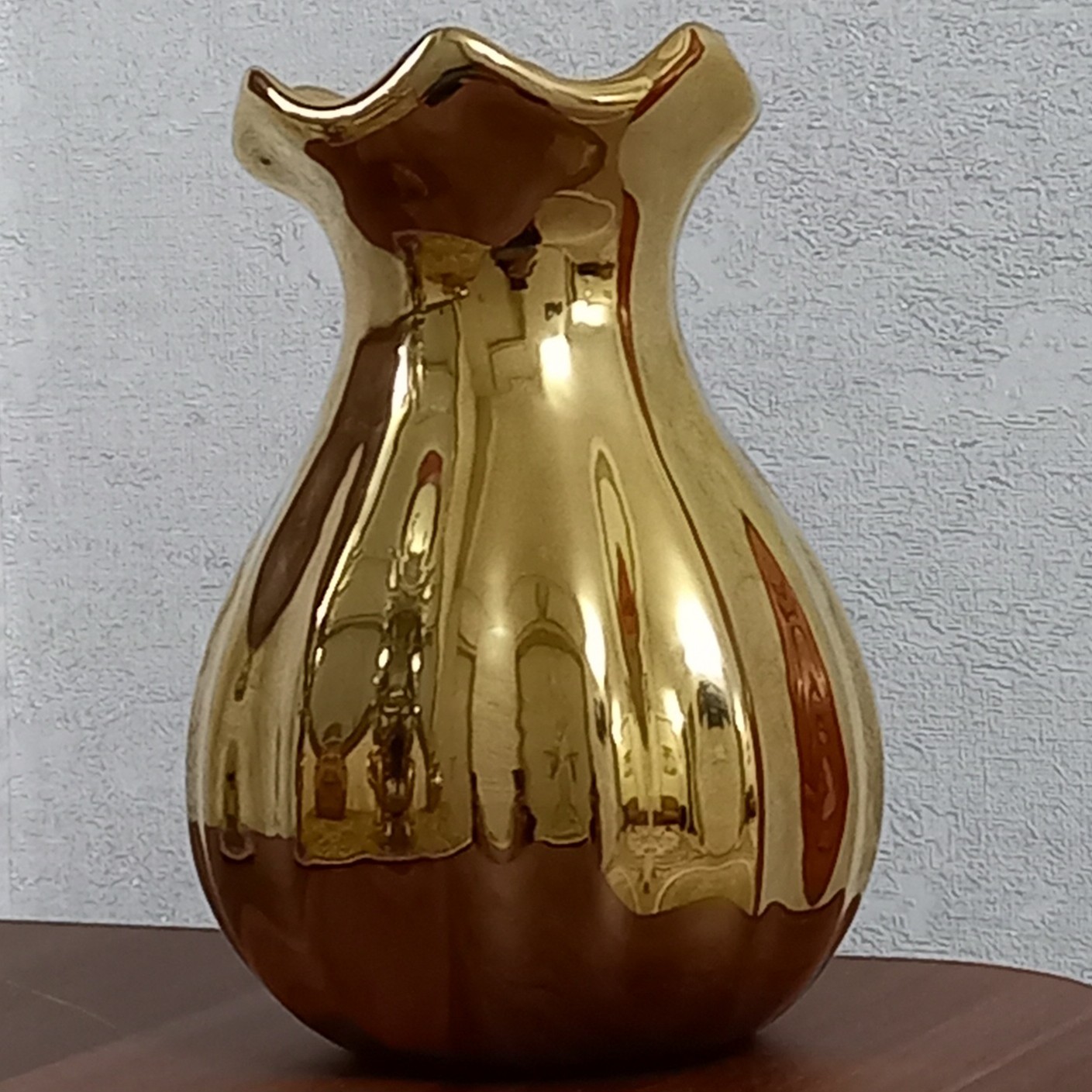 گلدان دکوری طلایی سرامیکی دکوری