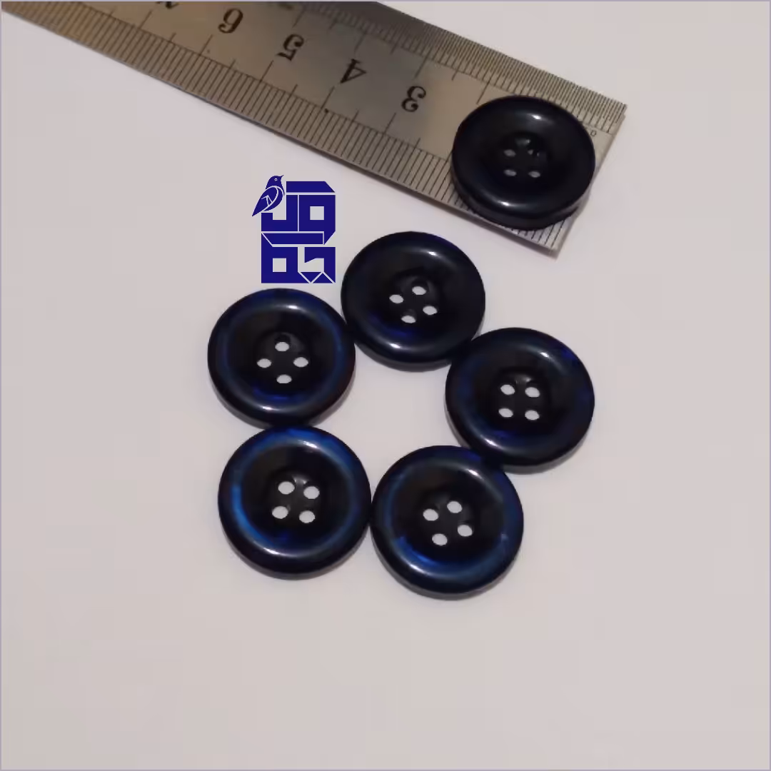 دکمه سرمه ای صدفی پک 6 عددی