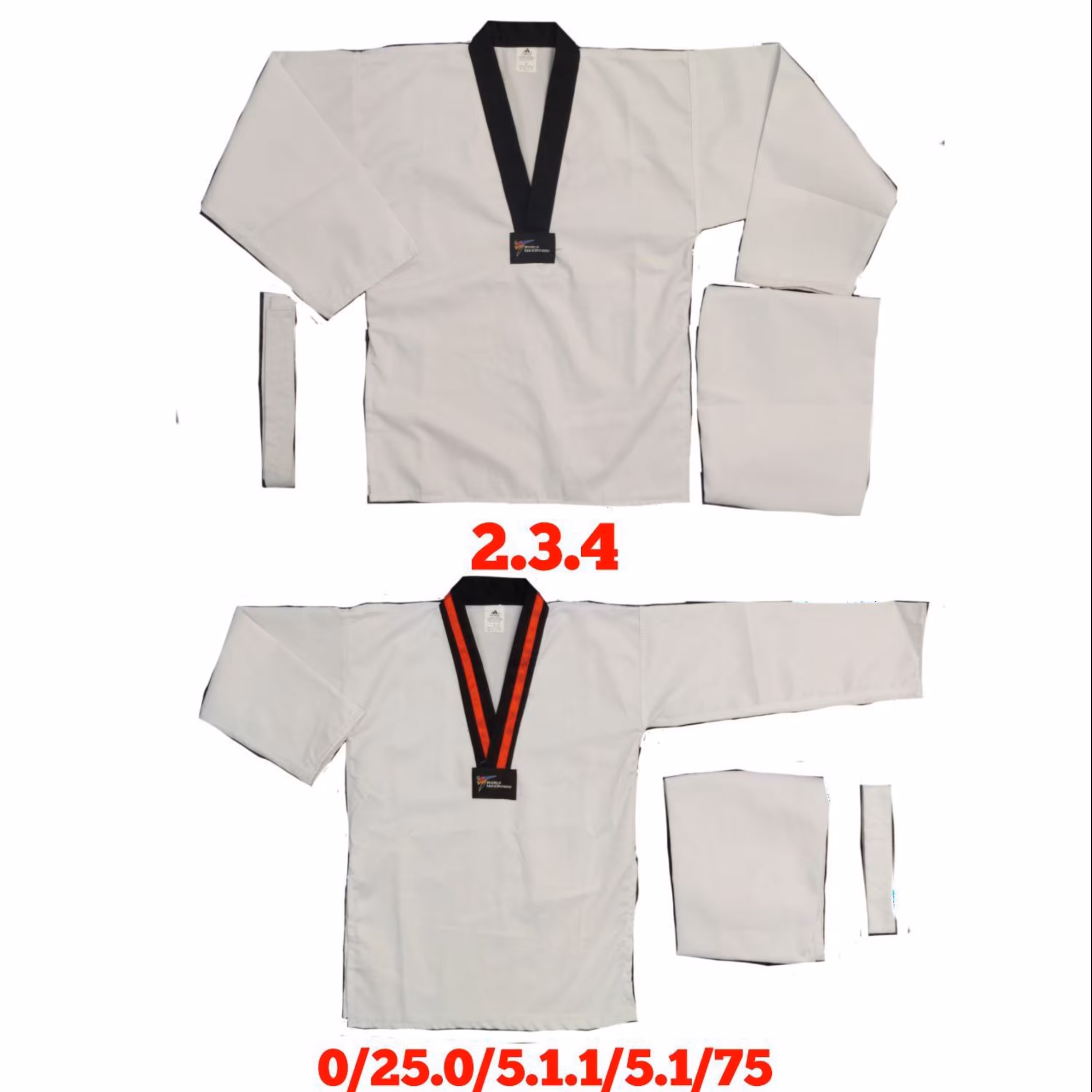 لباس مبتدی تکواندو