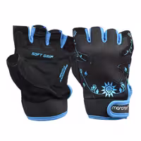 دستکش بدنسازی زنانه ماراتن مدل Flower-402P875 آبی