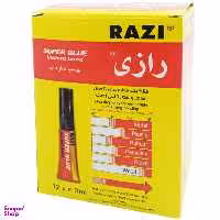 چسب قطره‌ای رازی مدل بی رنگ حجم 3 میلی متر بسته 5 عددی
