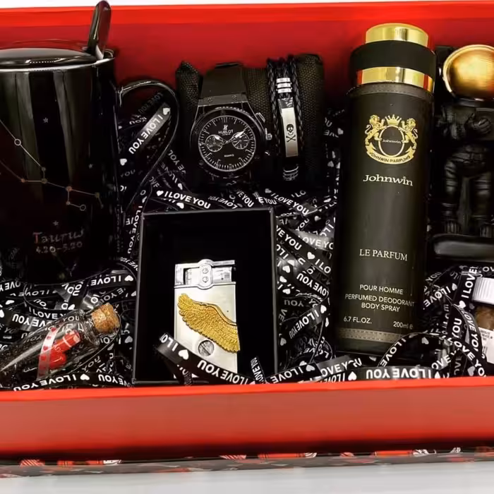 باکس خفن ساعت و ماگ و فندک باکس ساعت و فندک بدای هدیه ولنتاین پک ساعت برای کادوی ولنتاین باکس هدیه باکس پک هدیه پک