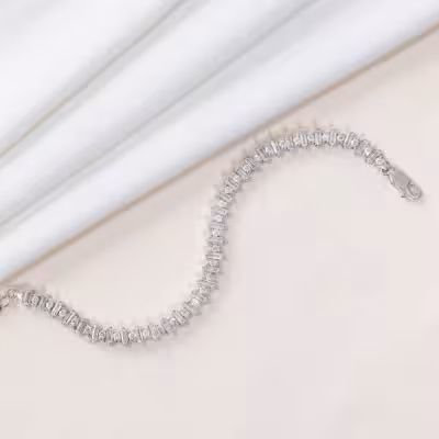 دستبند نقره زنانه مدل تنیس قیمت ارزان کد 3009