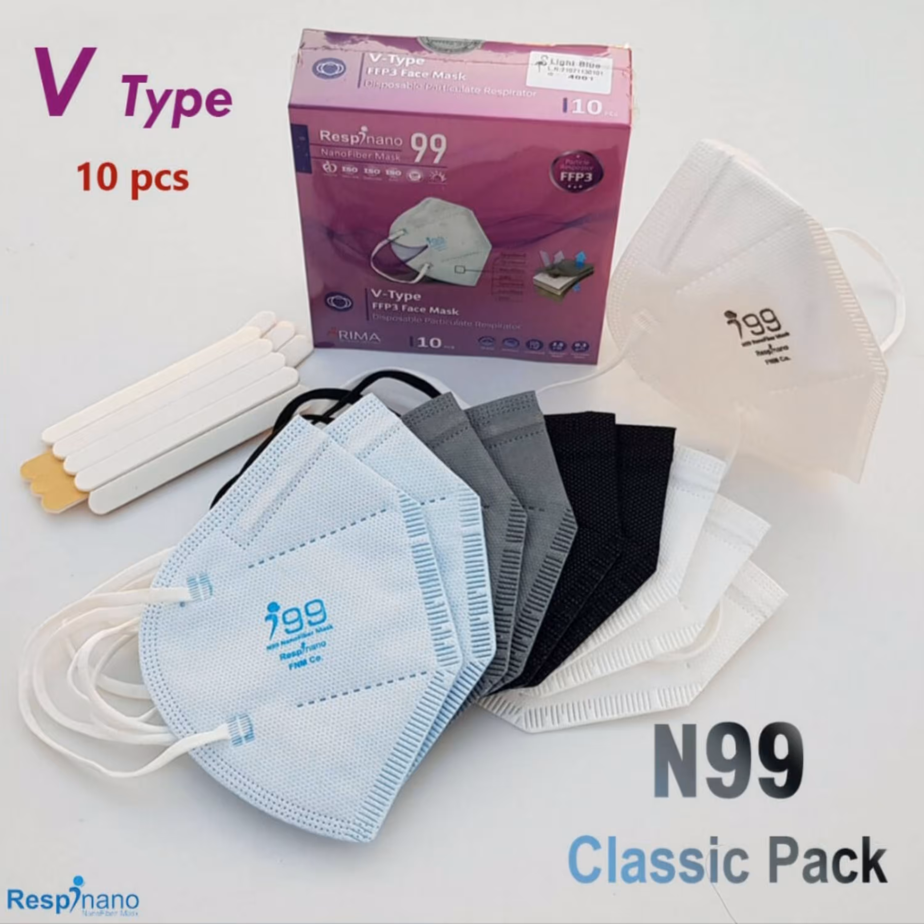 ماسک تنفسی سه بعدی نانو n99 وی تایپ