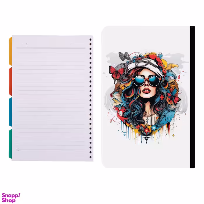 کلاسور طرح دختر فانتزی کد 2871 به همراه کاغذ کلاسور