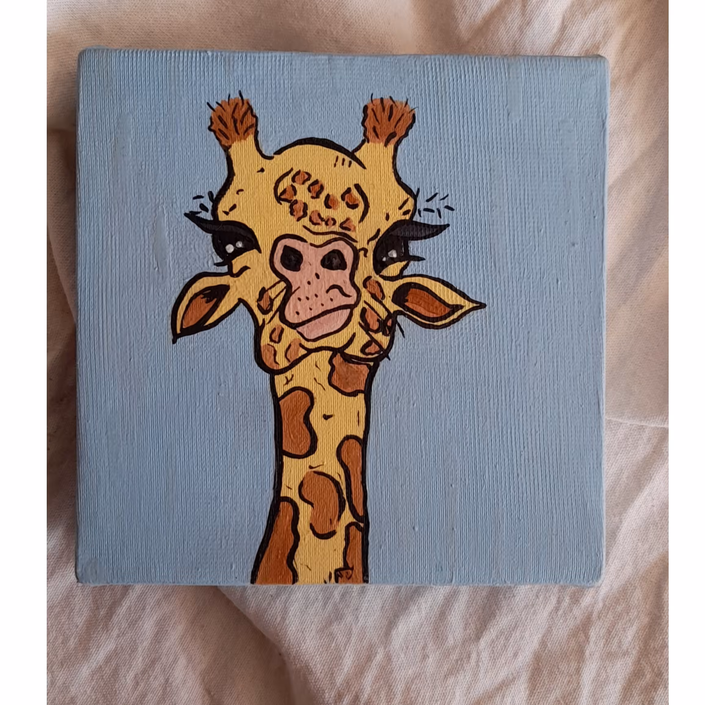 نقاشی رنگ روغن  گادنامتقارن روی بوم سایز 10 در 10  کار شده