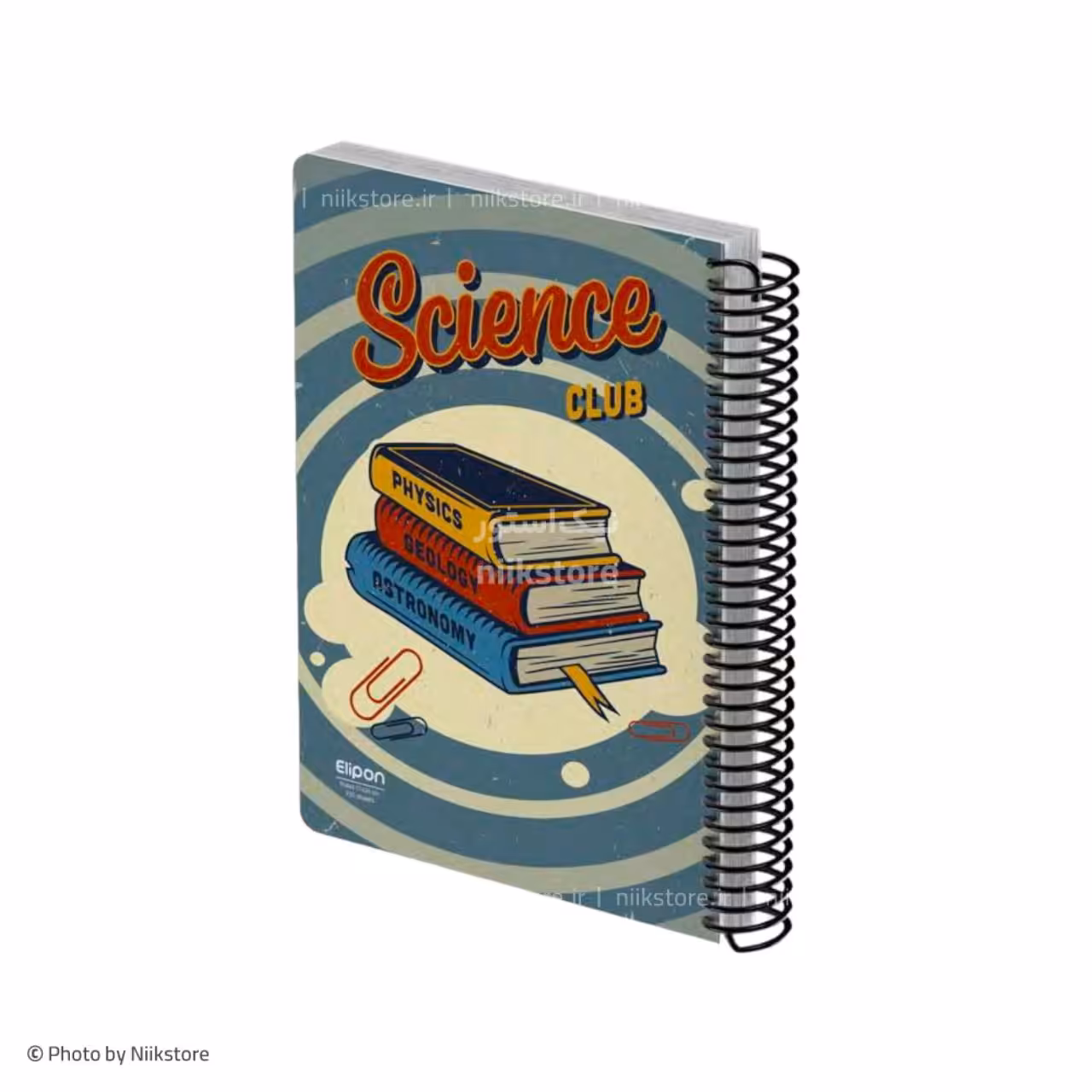 دفتر فنری 150برگ جلدسخت وزیری فانتزی الیپون کد 246