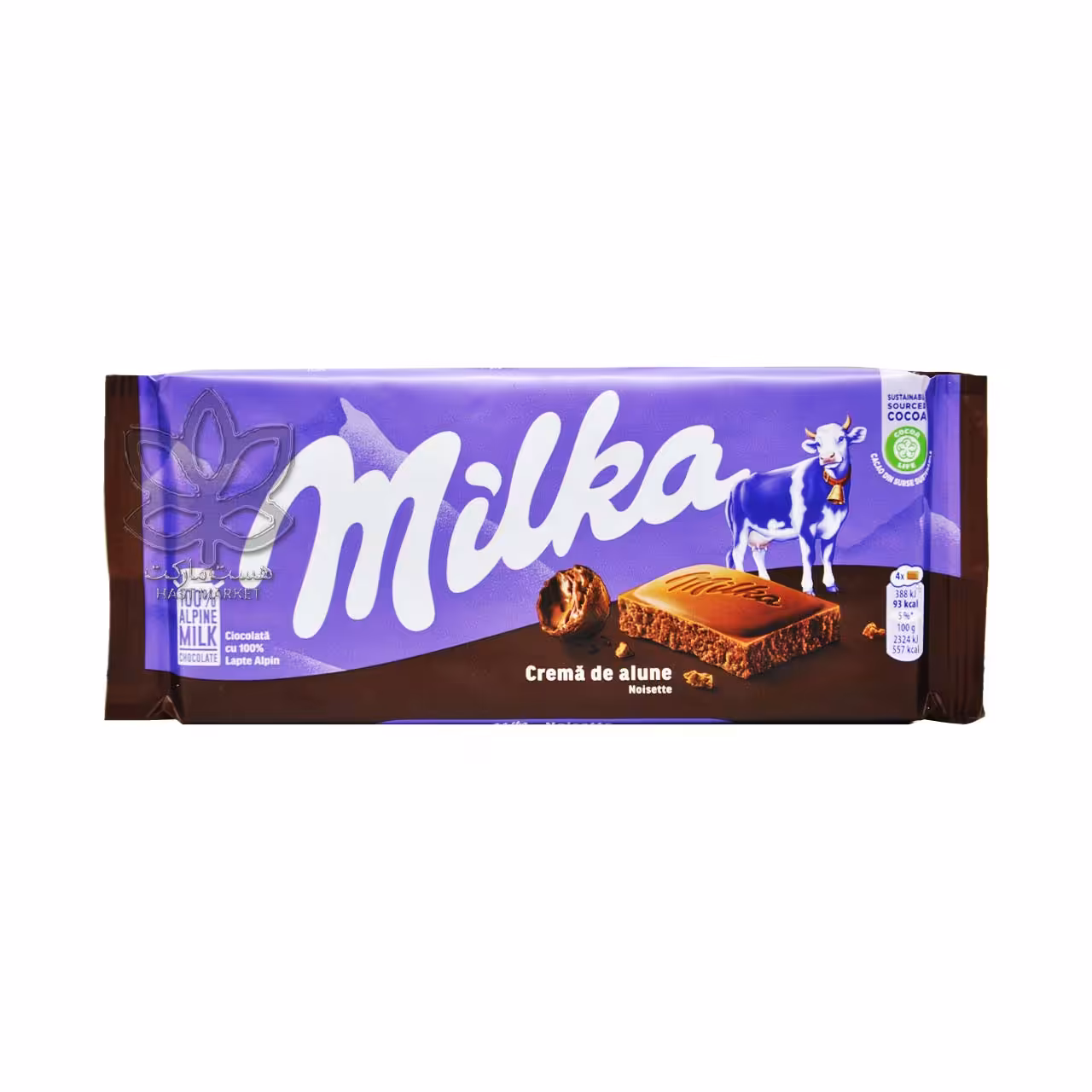 شکلات شیری فندقی 100 گرم میلکا - milka