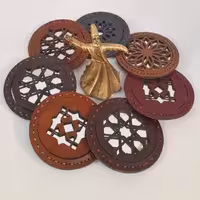 آینه چرم طبیعی