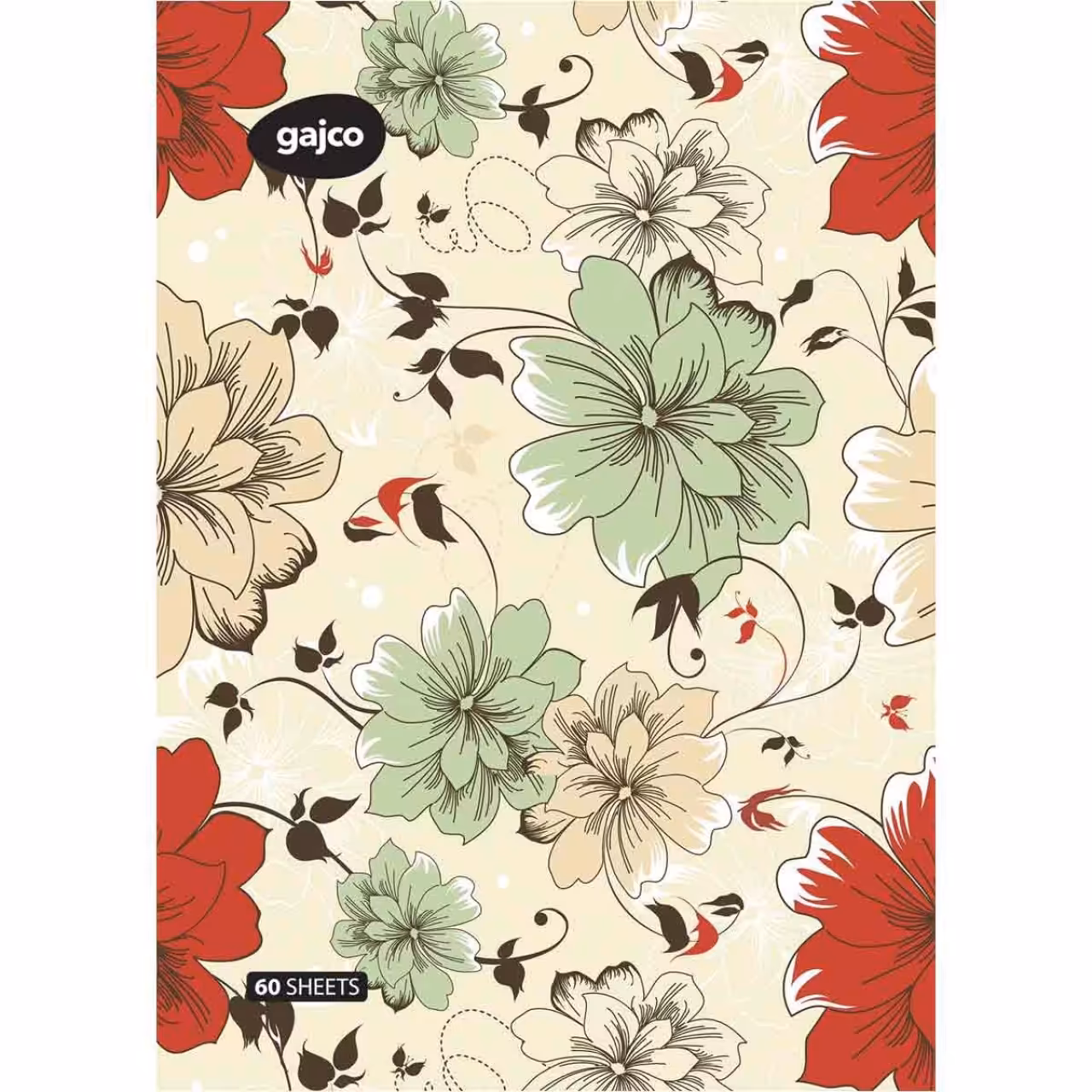 دفتر 60 برگ گاجکو طرح گلستان با رایحه شکلات