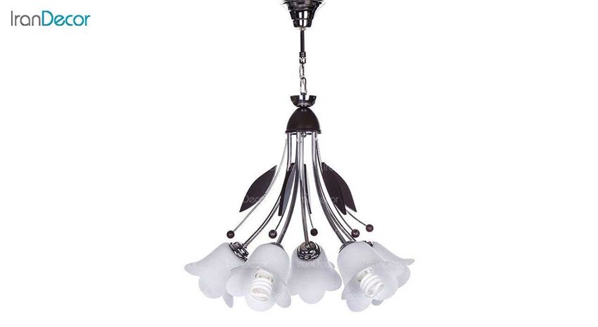 لوستر پنج شعله چشمه نور مدل 2540/5 کروم استیل