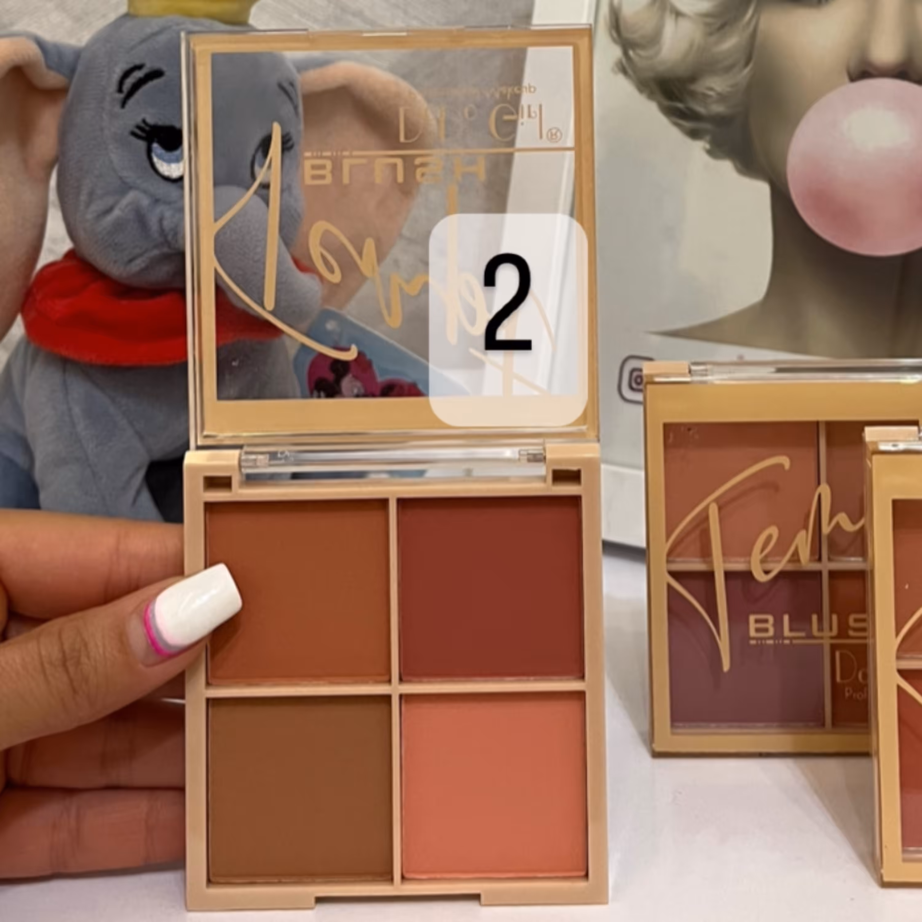 پالت 4عددی رژ گونه dodo girl