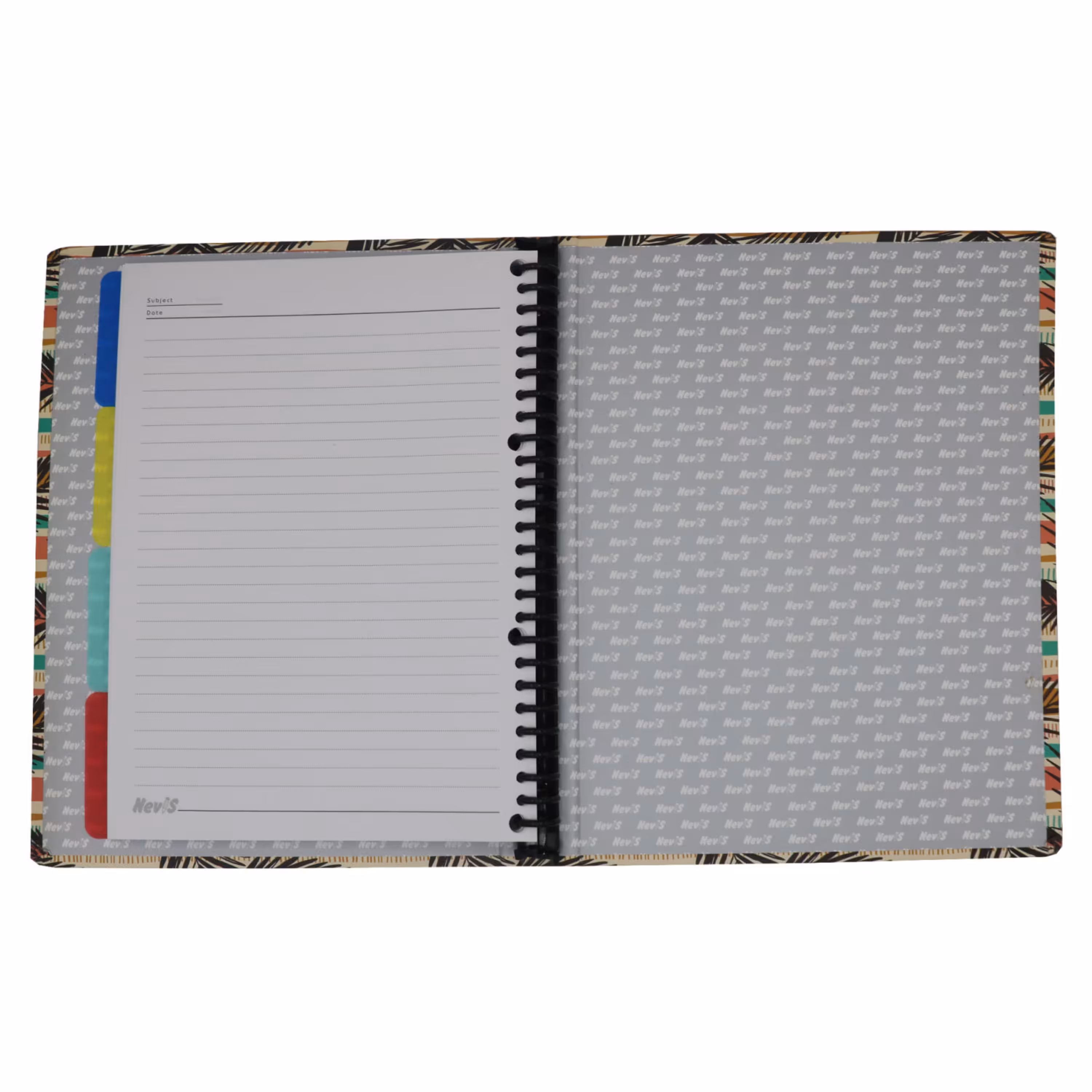 کلاسور 26 حلقه قفل پلاستیک جلد مقوا ظخیم همراه کاغذ