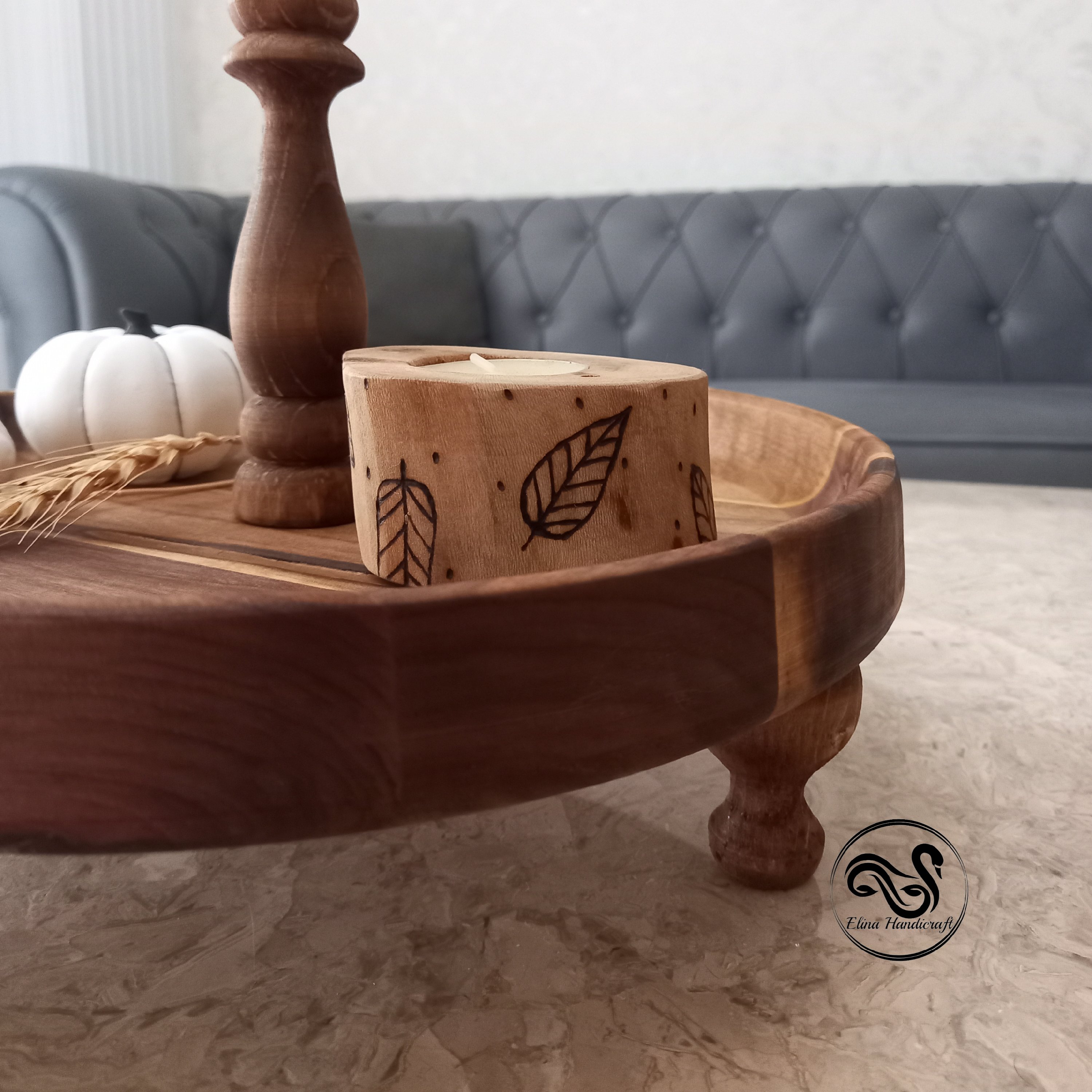 جاشمعی چوبی سوخته کاری