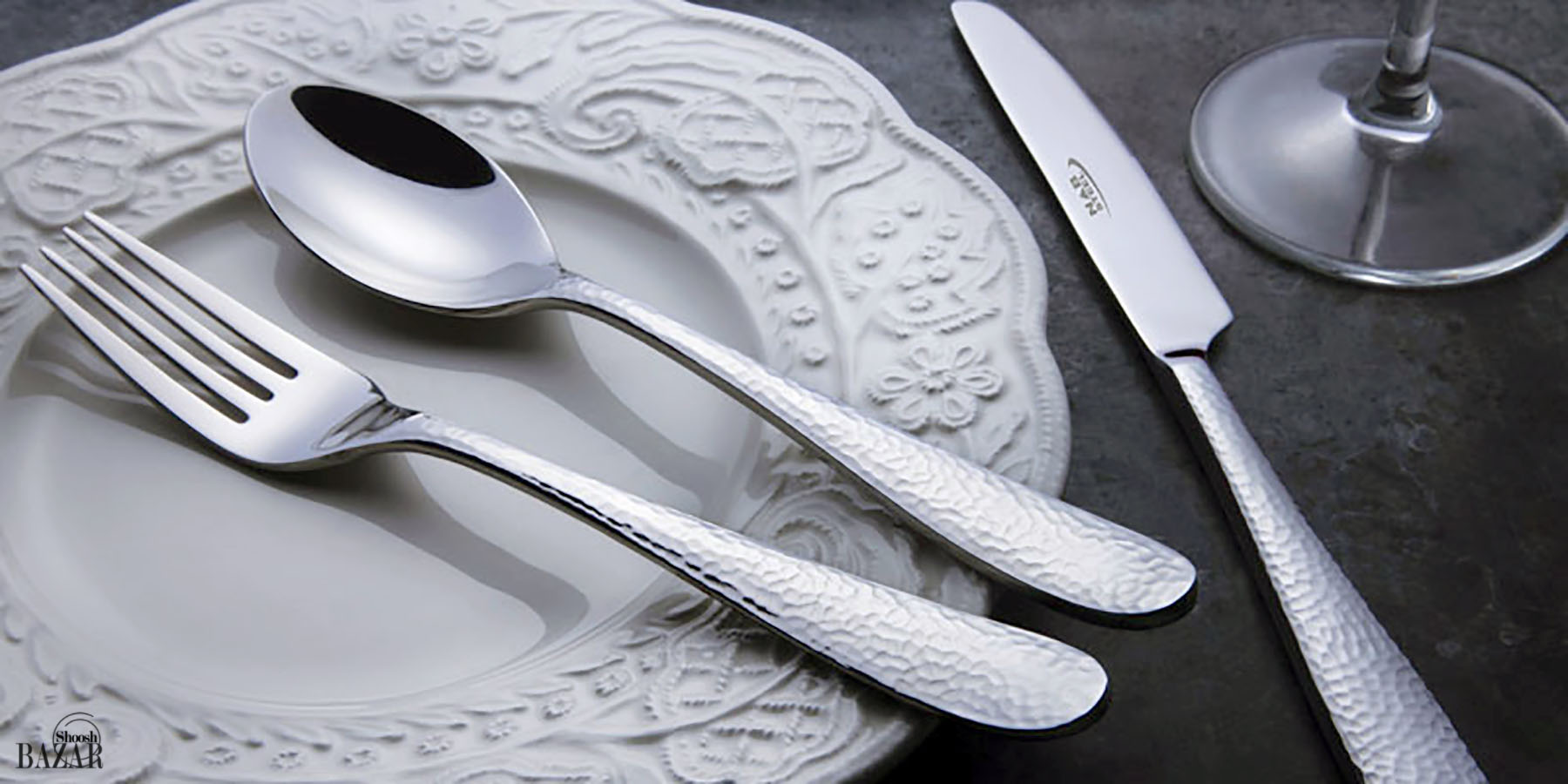 سرویس قاشق و چنگال 136 پارچه ناب استیل سری واریان کد 01
