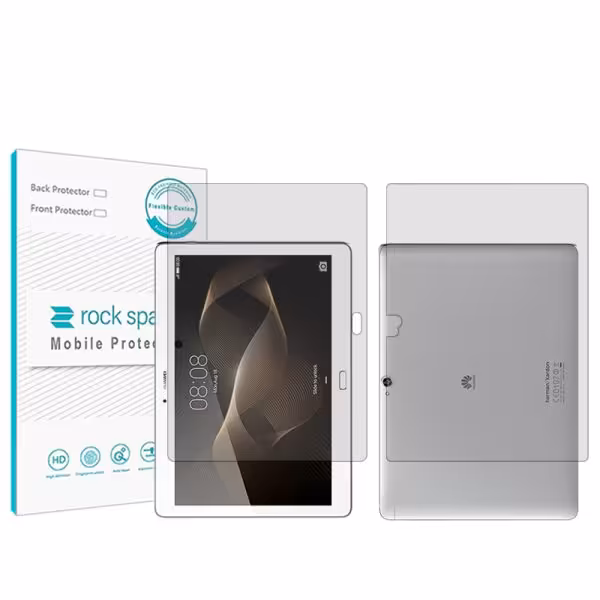 گلس صفحه نمایش و پشت تبلت هوآوی MediaPad M2 10.0 مدل نانو هیدروژل شفاف برند راک اسپیس کد LL