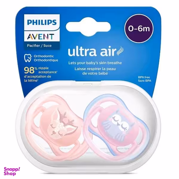 پستانک ارتودنسی اونت (Avent) مدل جغد و آهو بسته 2 عددی