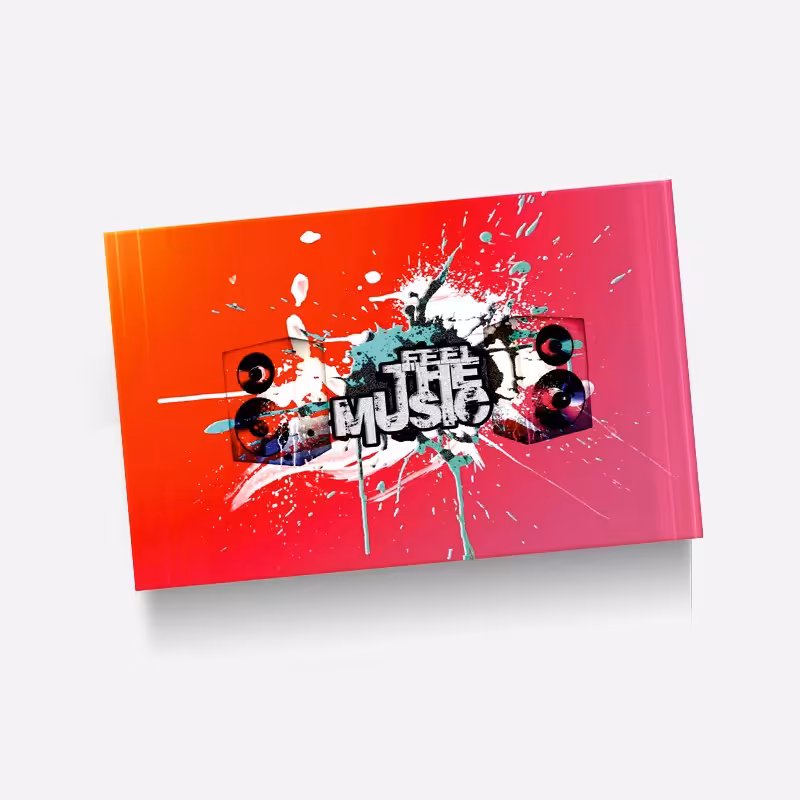 استیکر(برچسب) کارت عابر بانک-طرح music -کد2076-سفارشی