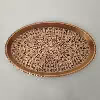 سینی مسی طرحدار بیضی شکل سایز 8  با کیفیت عالی جدید



