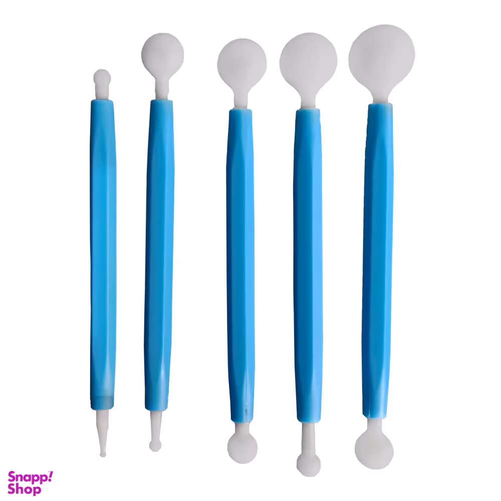 سمبه پلاستیکی تزیین فوندانت و گلسازی مجموعه 5 عددی